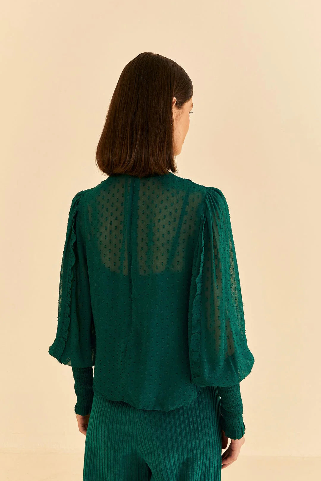 Ruffled Long Sleeve Blouse