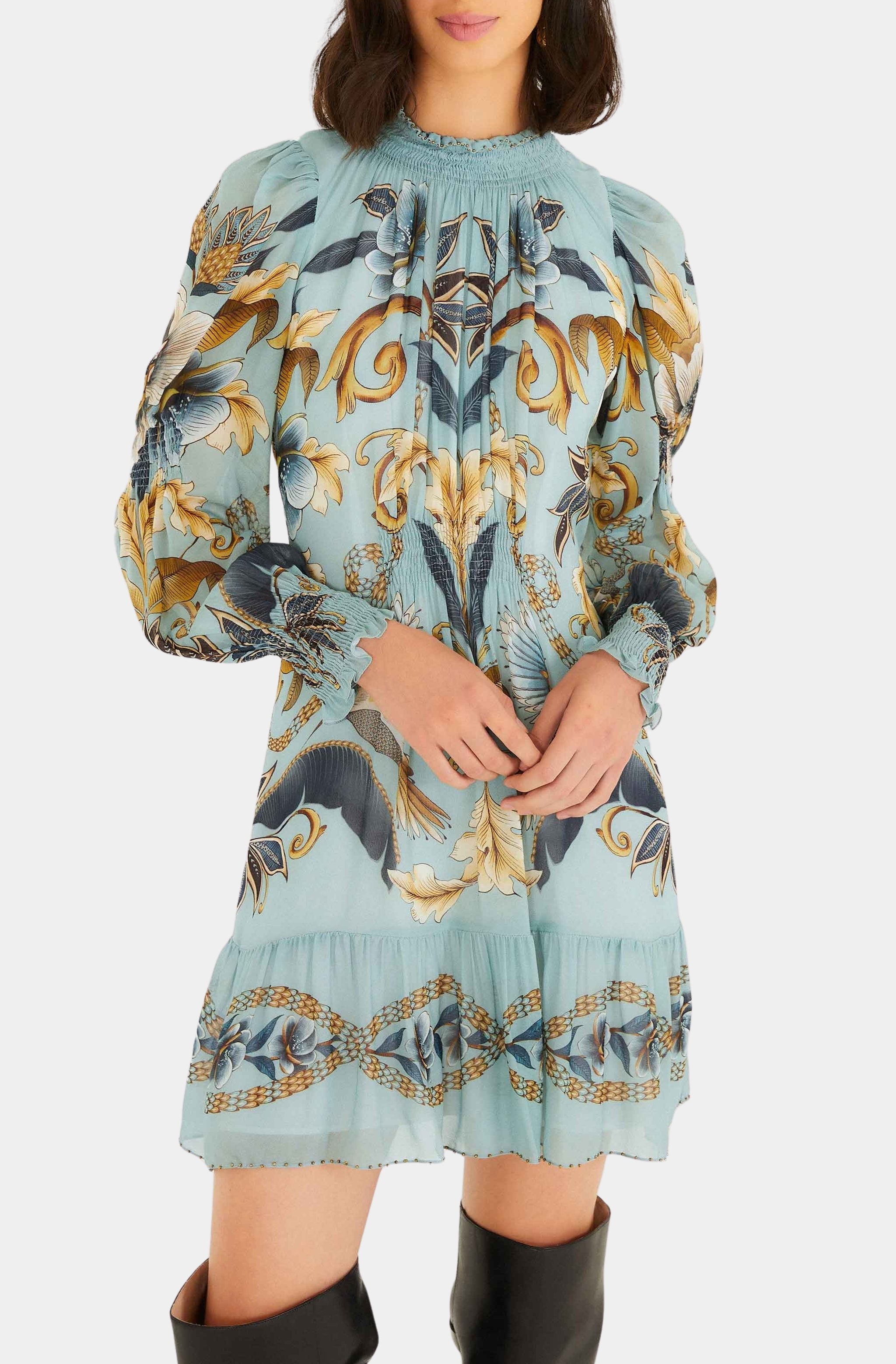 Snake Garden Mini Dress