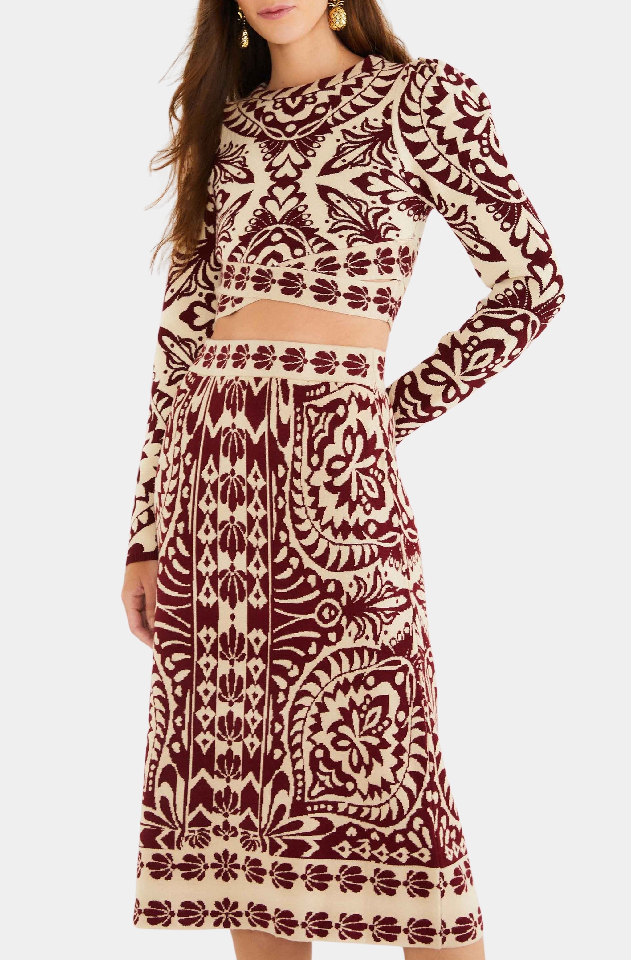 Pineapple Love Midi Skirt