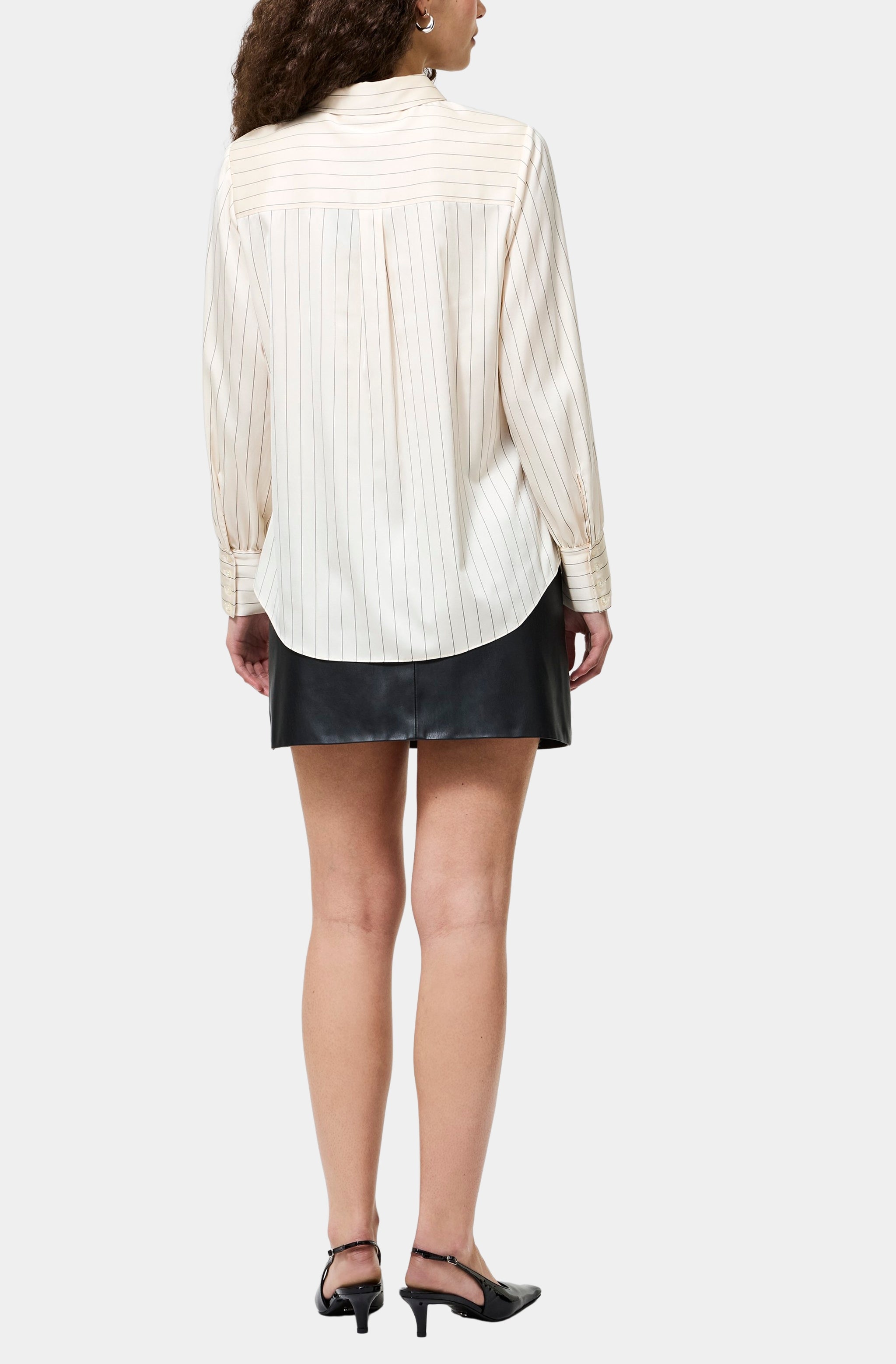 Satin Pinstripe Blouse