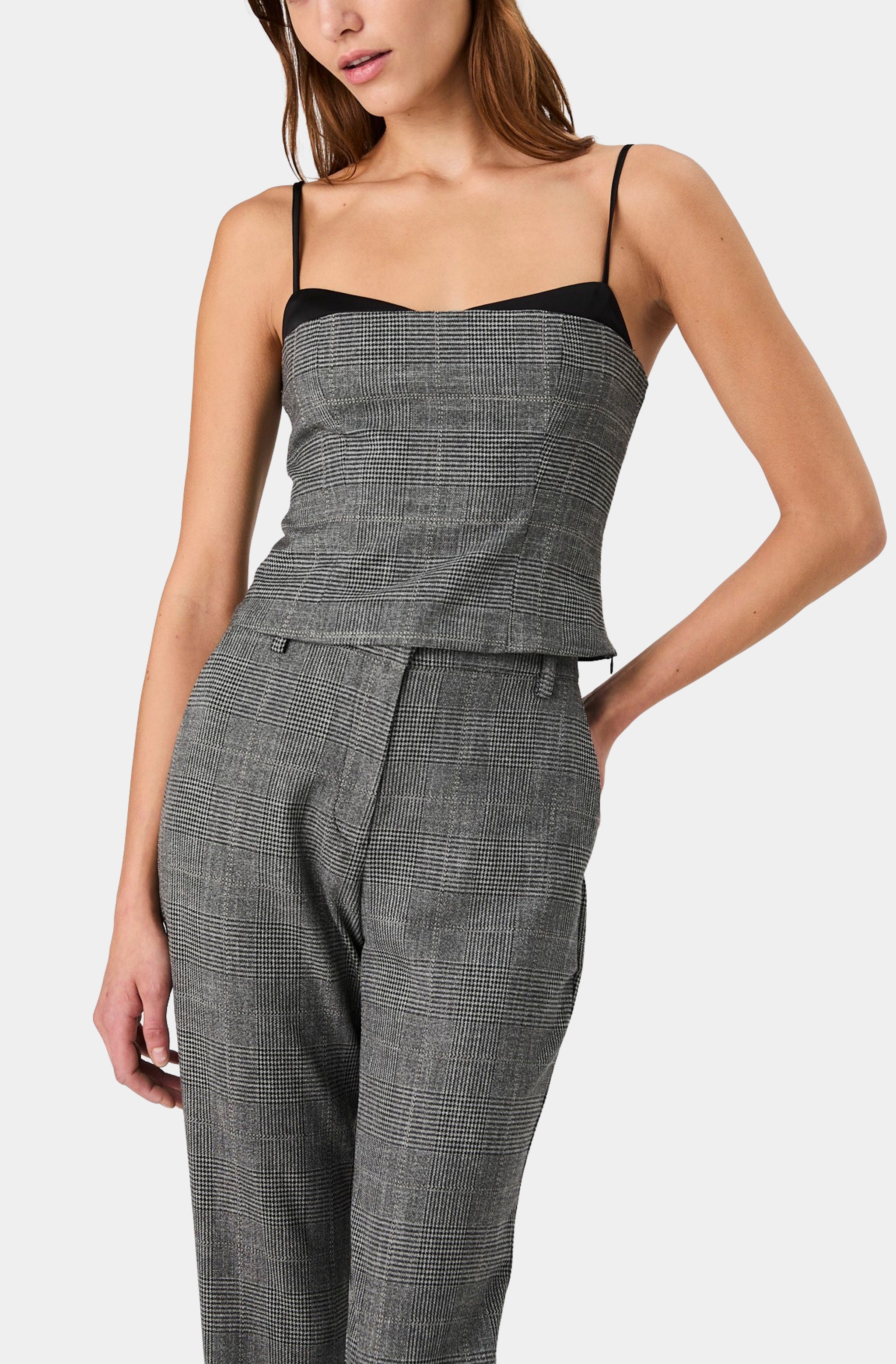 Owen Plaid Suiting Corset Top