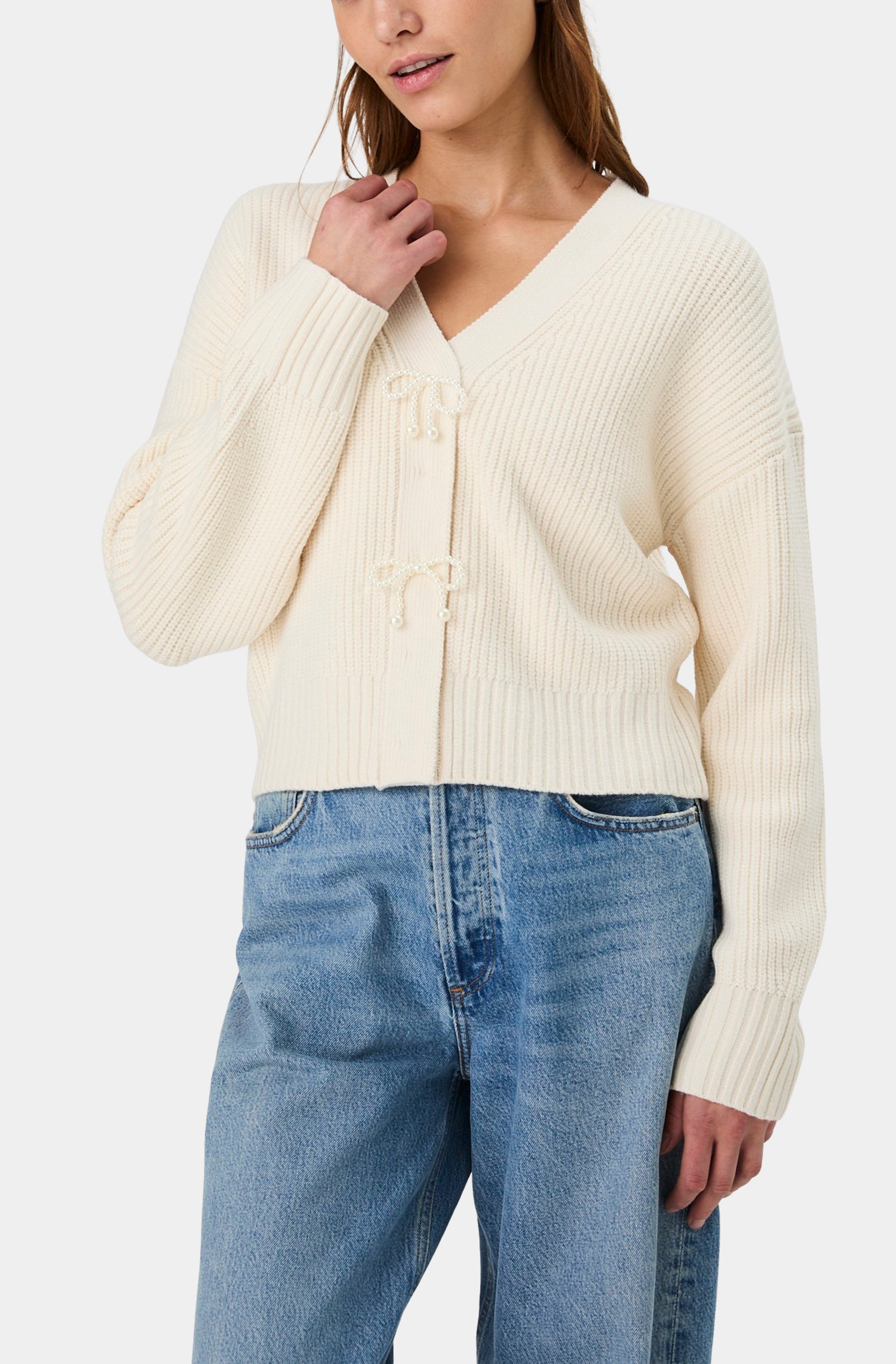 Embellished Bows Sweater