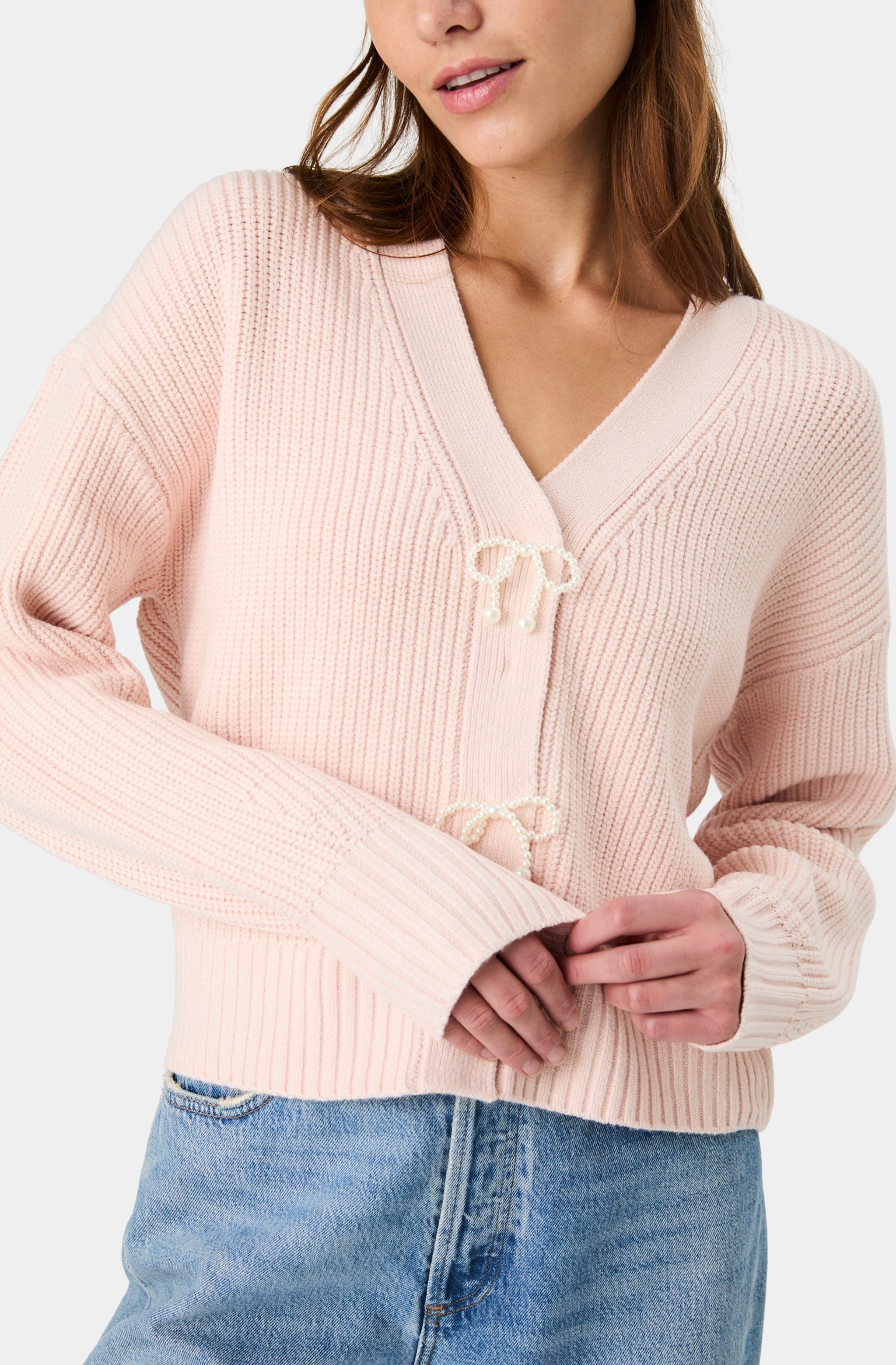 Embellished Bows Sweater