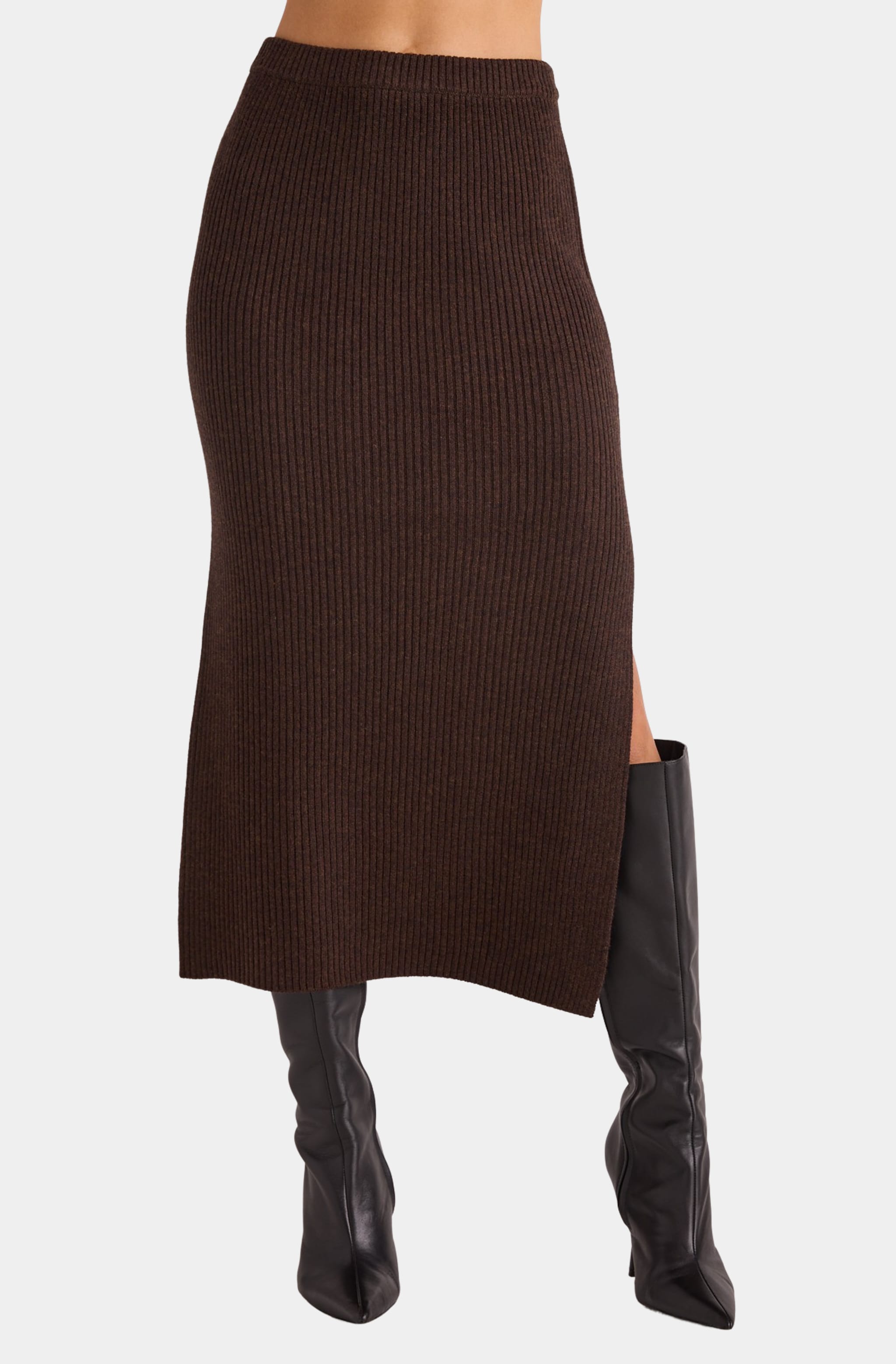 Knit Skirt With Side Slit
