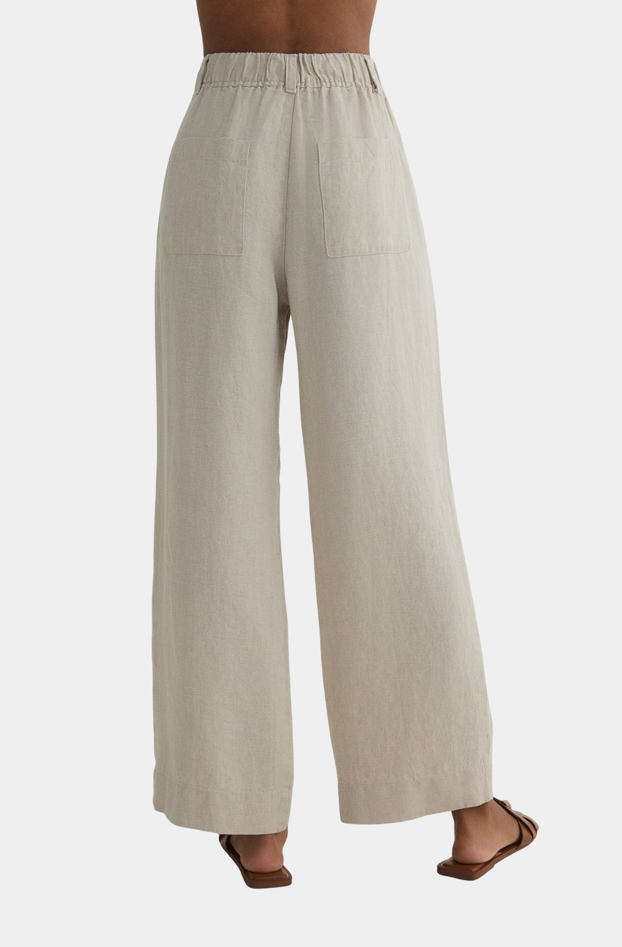 Pleated Wide Leg Ankle Pant