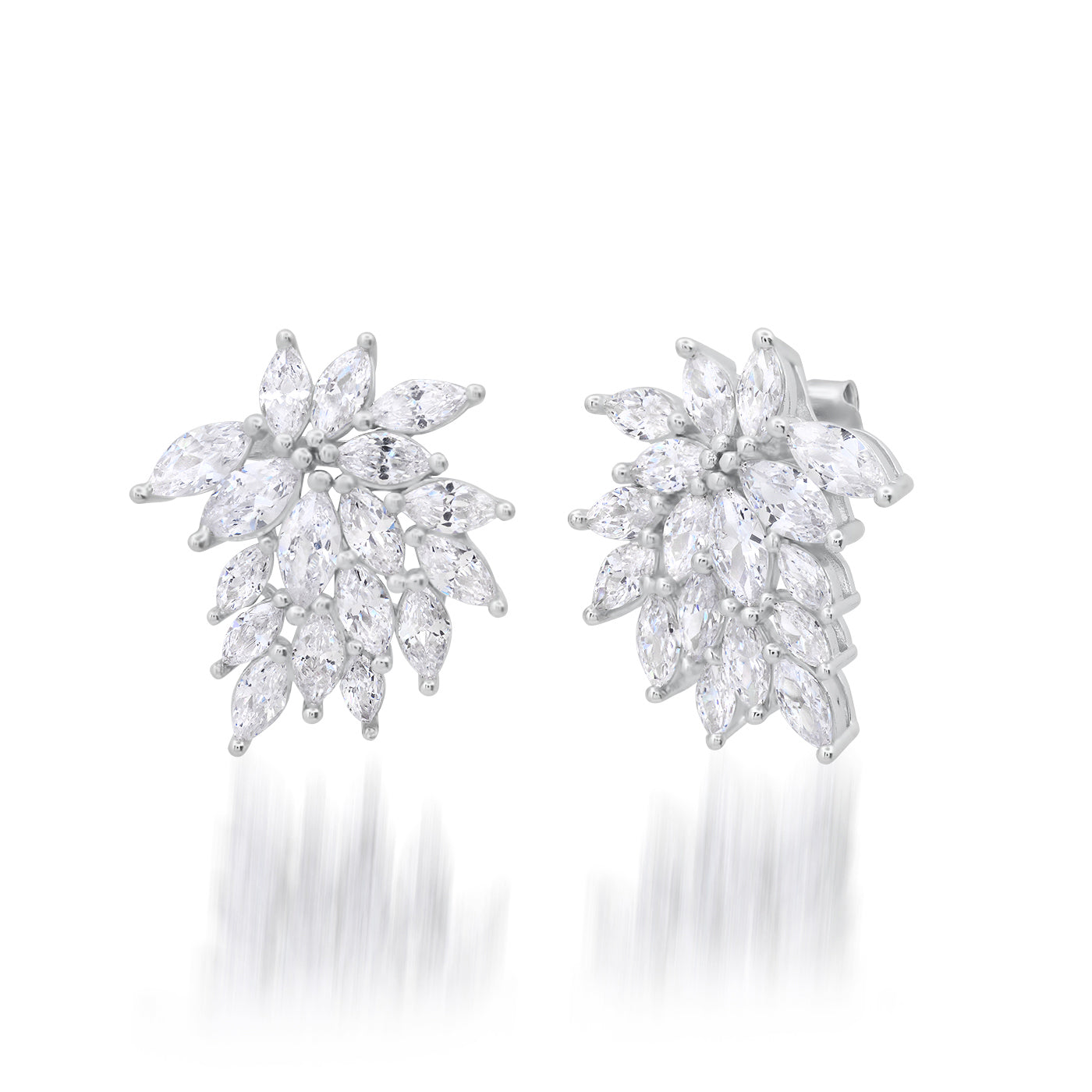 CZ Marquis Spray Earrings