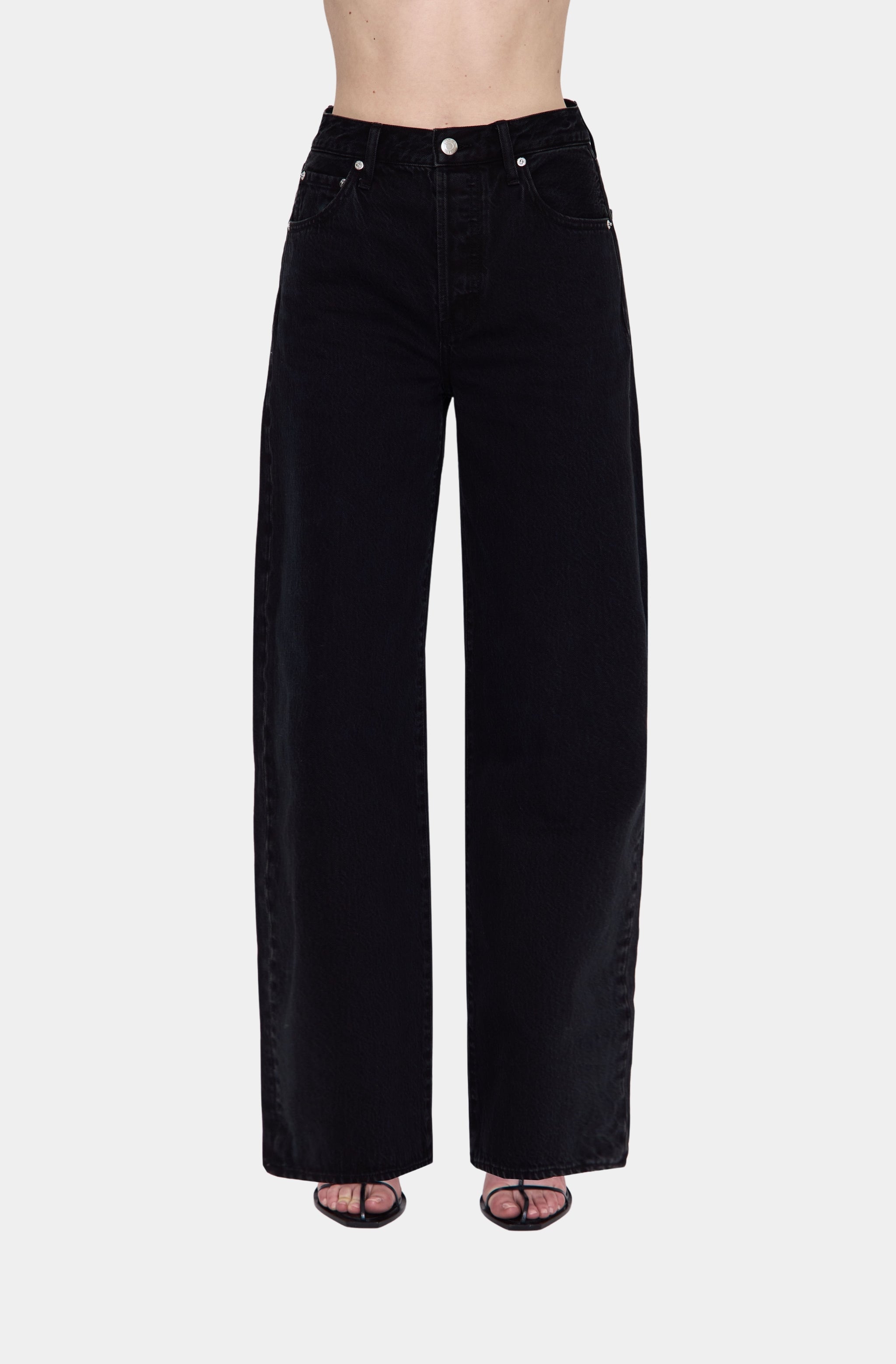 Tate High Rise Bowed Wide Leg Jean