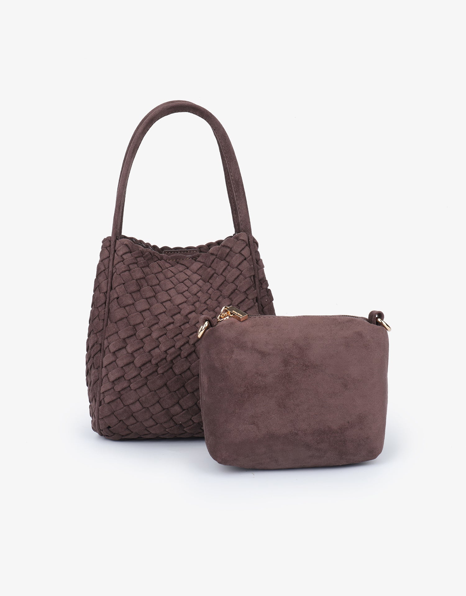 Hollace Mini Tote Woven Faux Suede