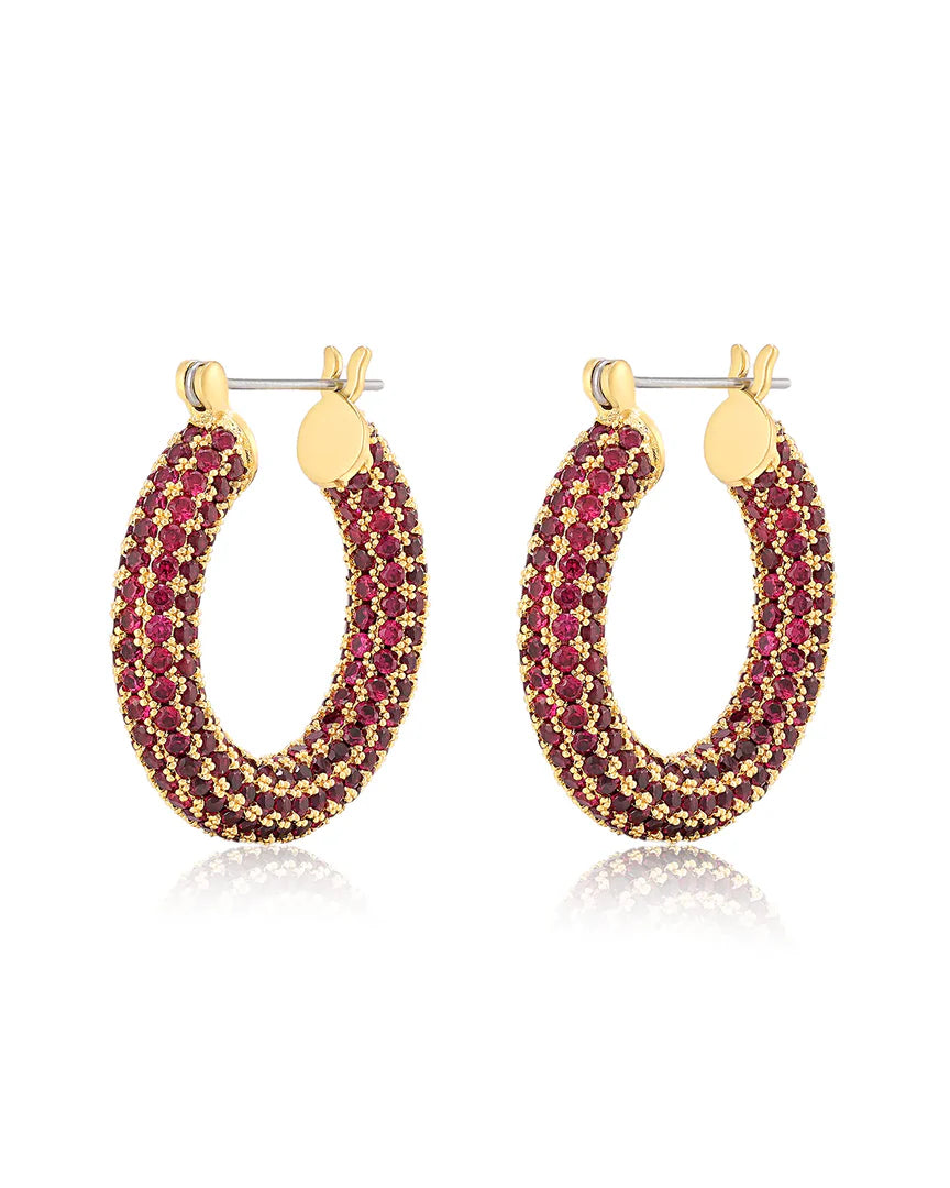 Pave Baby Amalfi Hoops