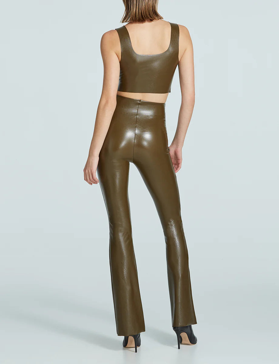 Faux Leather Flare Legging