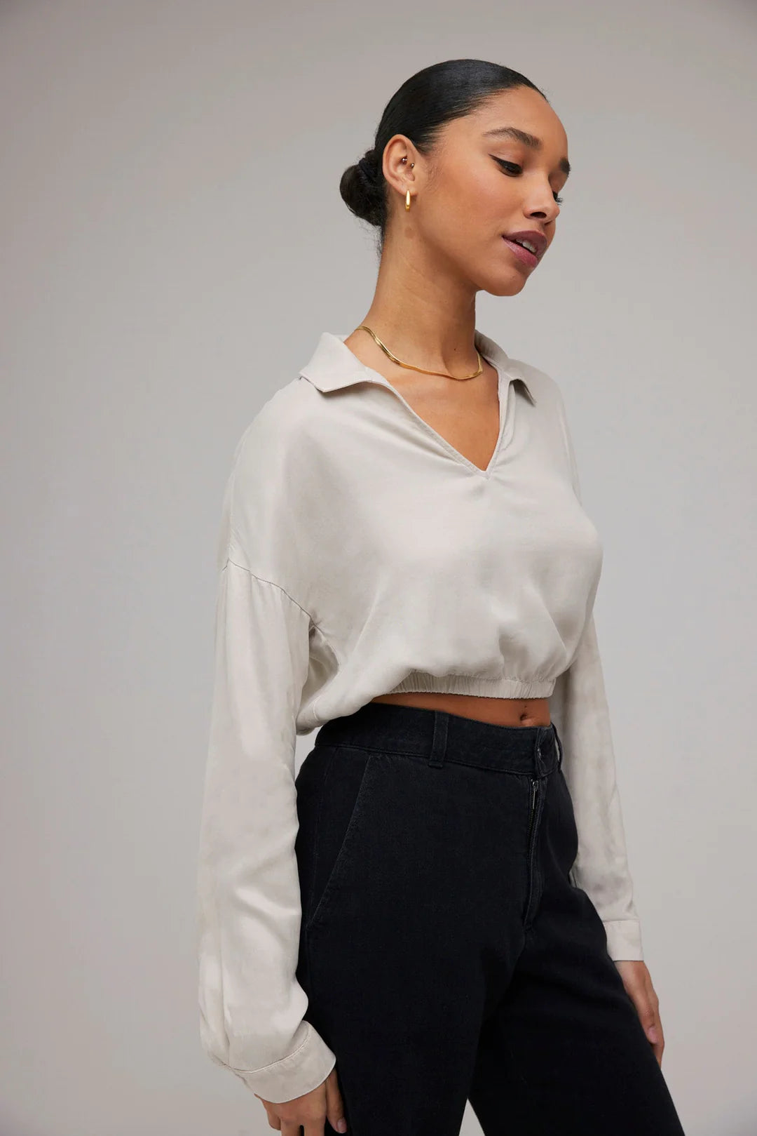 Collar V-Neck Pullover