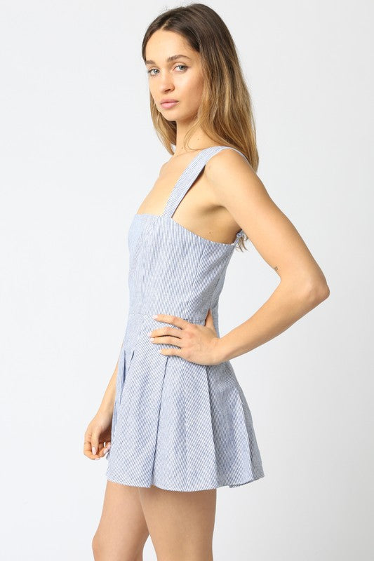 Stripe Denim Mini Dress