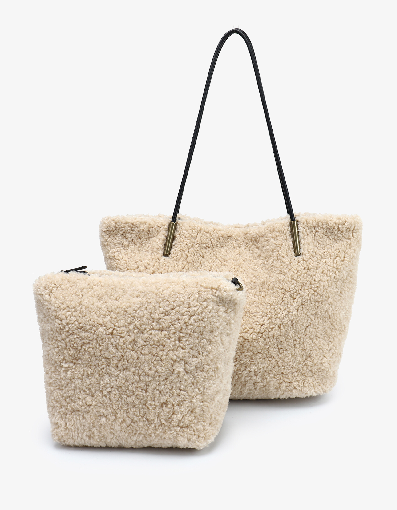Akimbo East West Shearling Tote