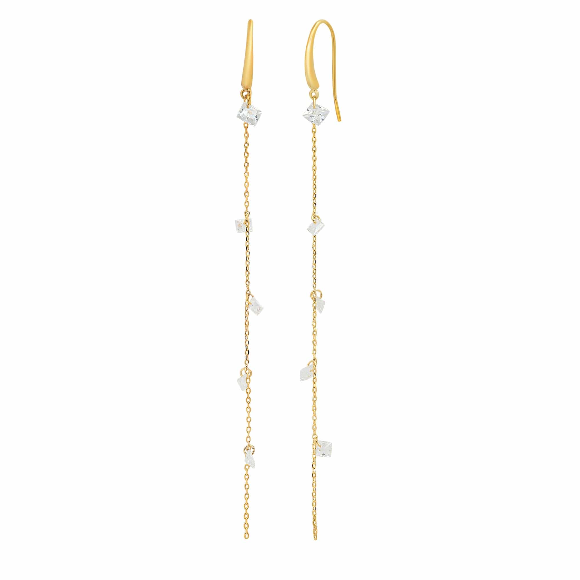 Floating Gems Drop Earrings