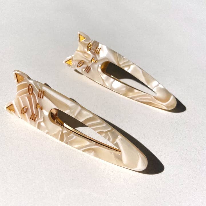 Cat Acetate Hair Clip