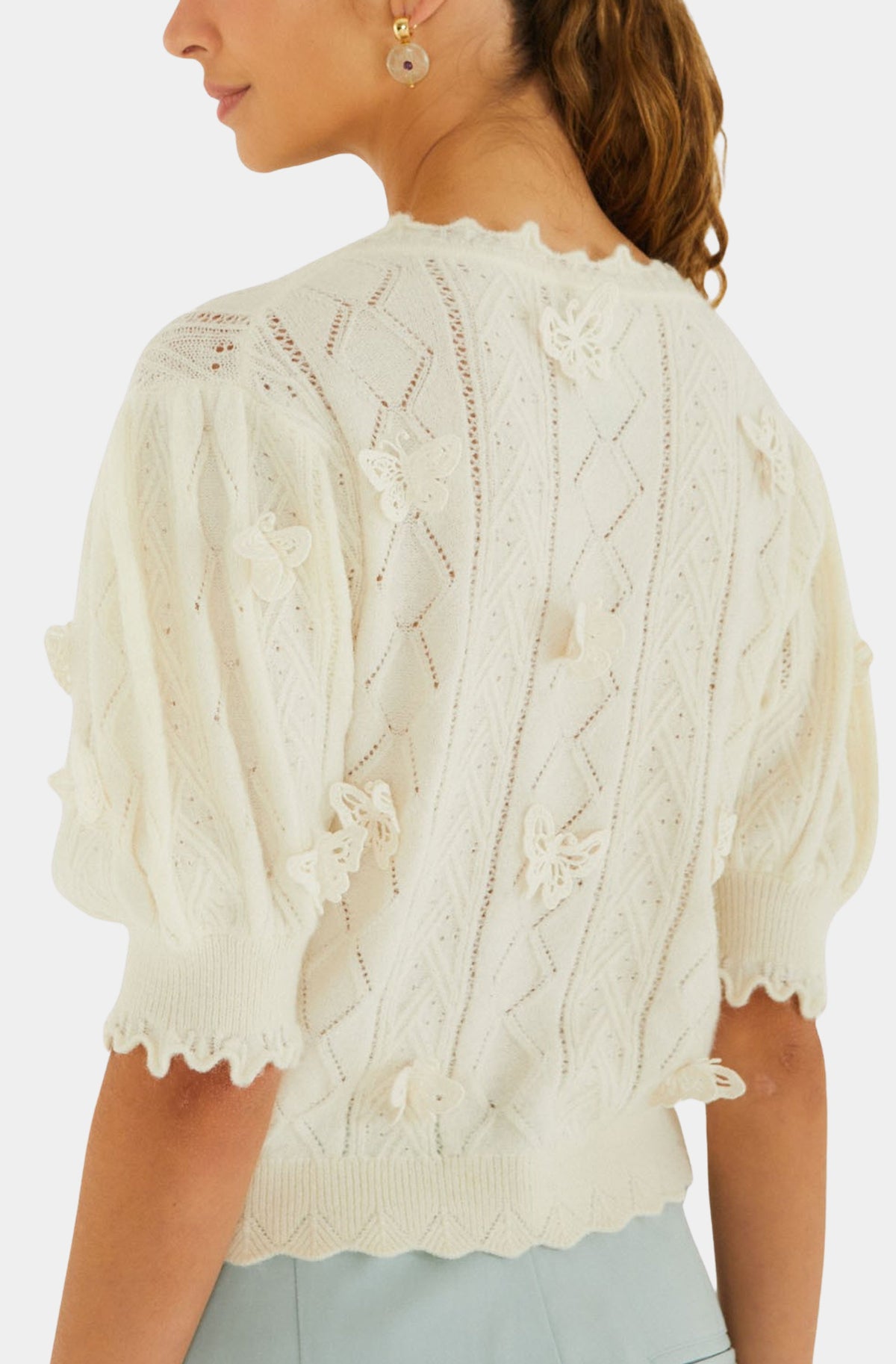 Richilieu 3D Butterflies Knit Top