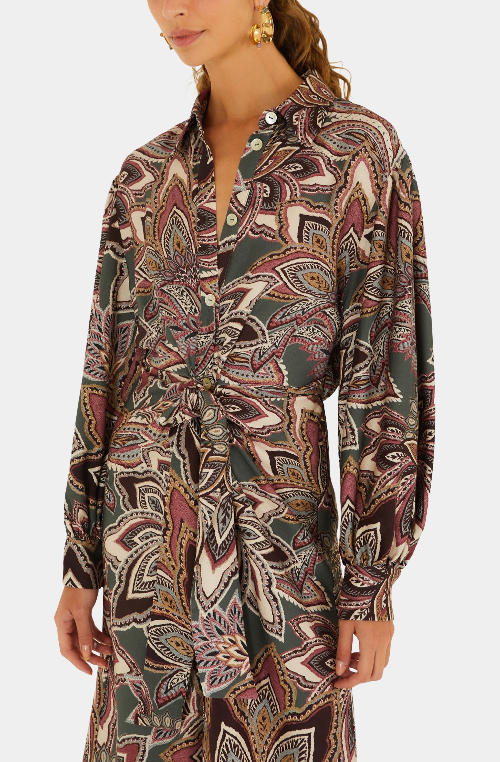 Tapestry Flowers Midi Dress