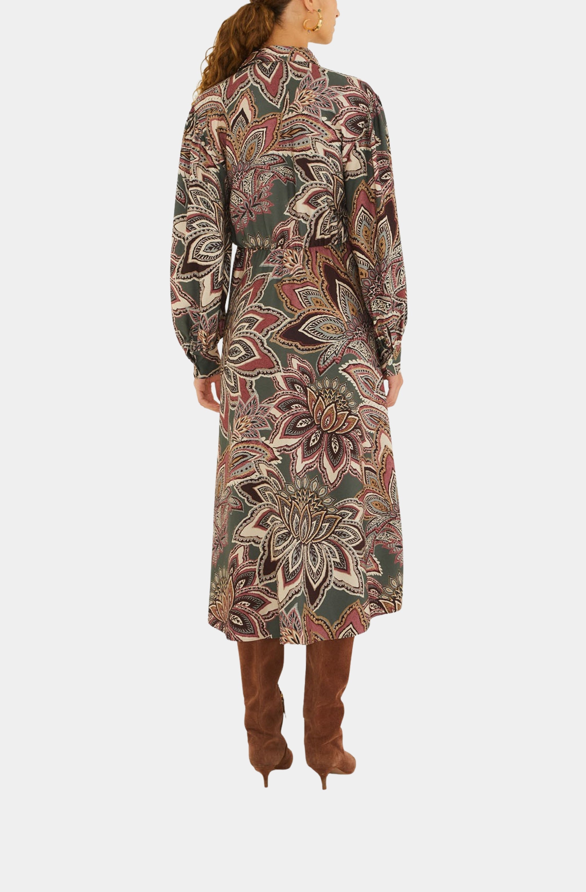 Tapestry Flowers Midi Dress