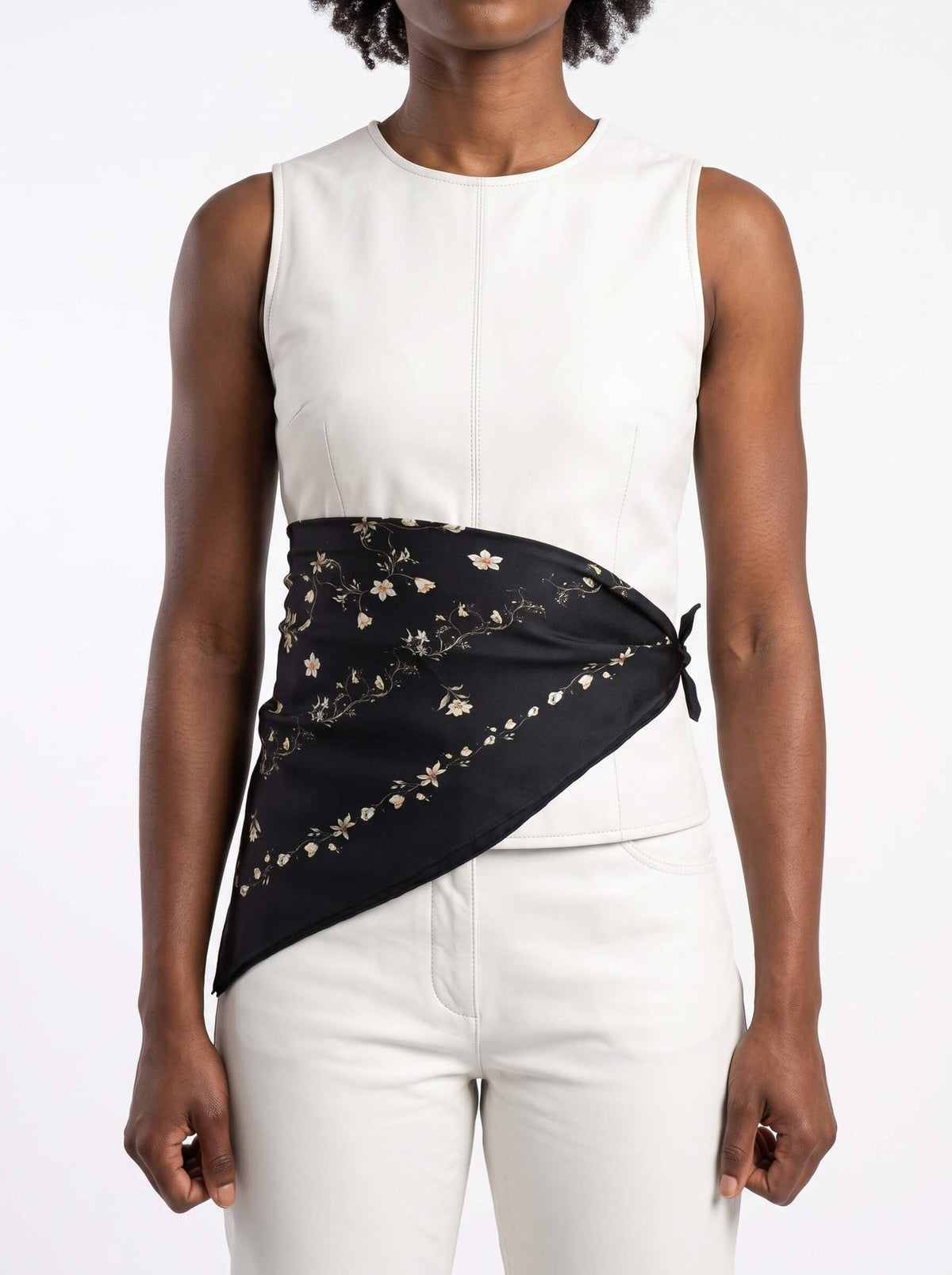 Starlit Bloom Double Sided Silk Scarf