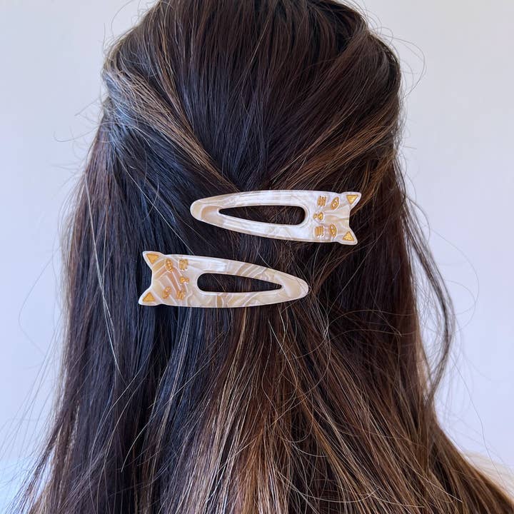 Cat Acetate Hair Clip
