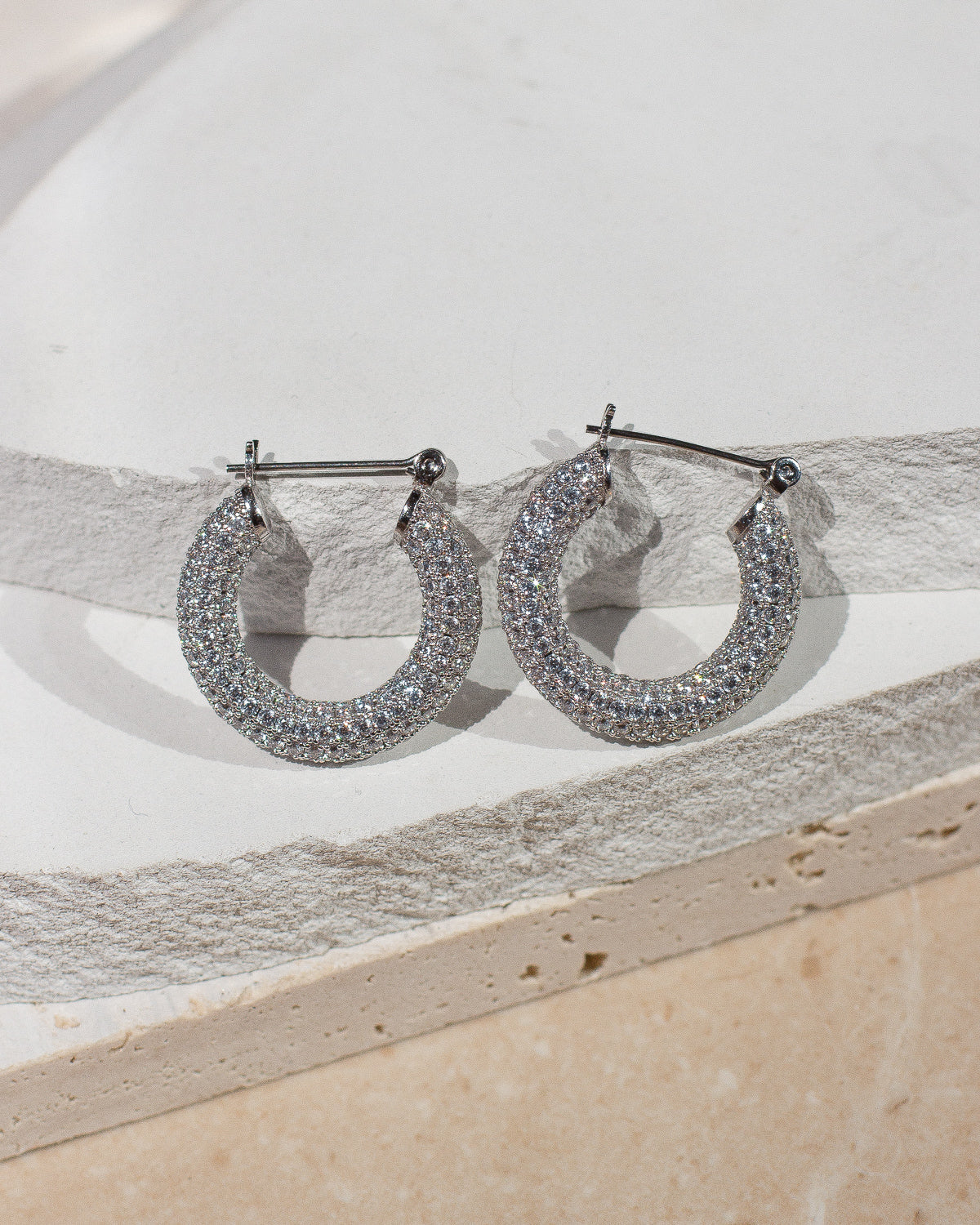 Pave Baby Amalfi Hoops