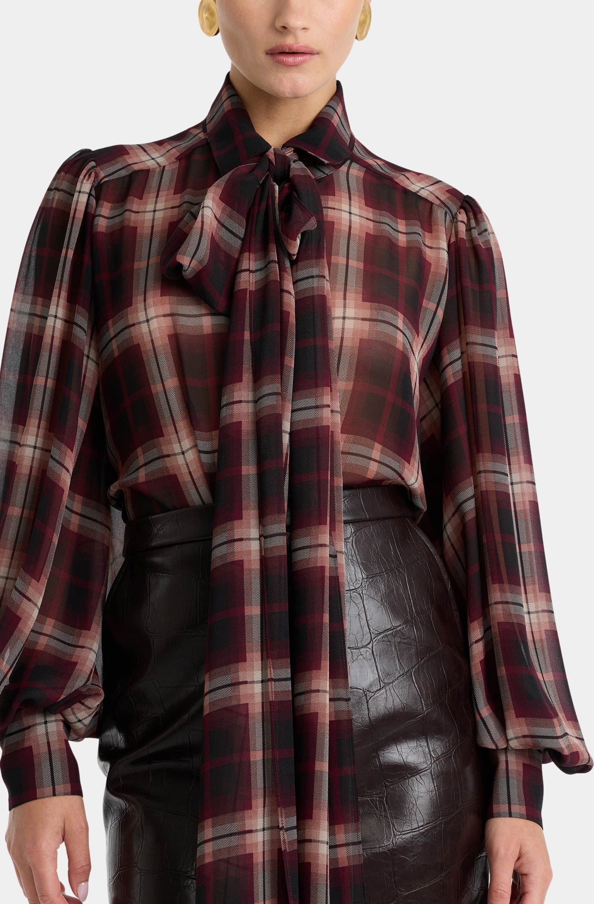 Cecile Neck Tie Shirt