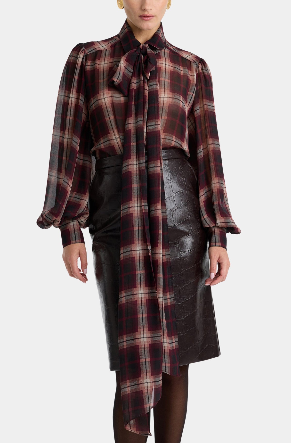 Cecile Neck Tie Shirt