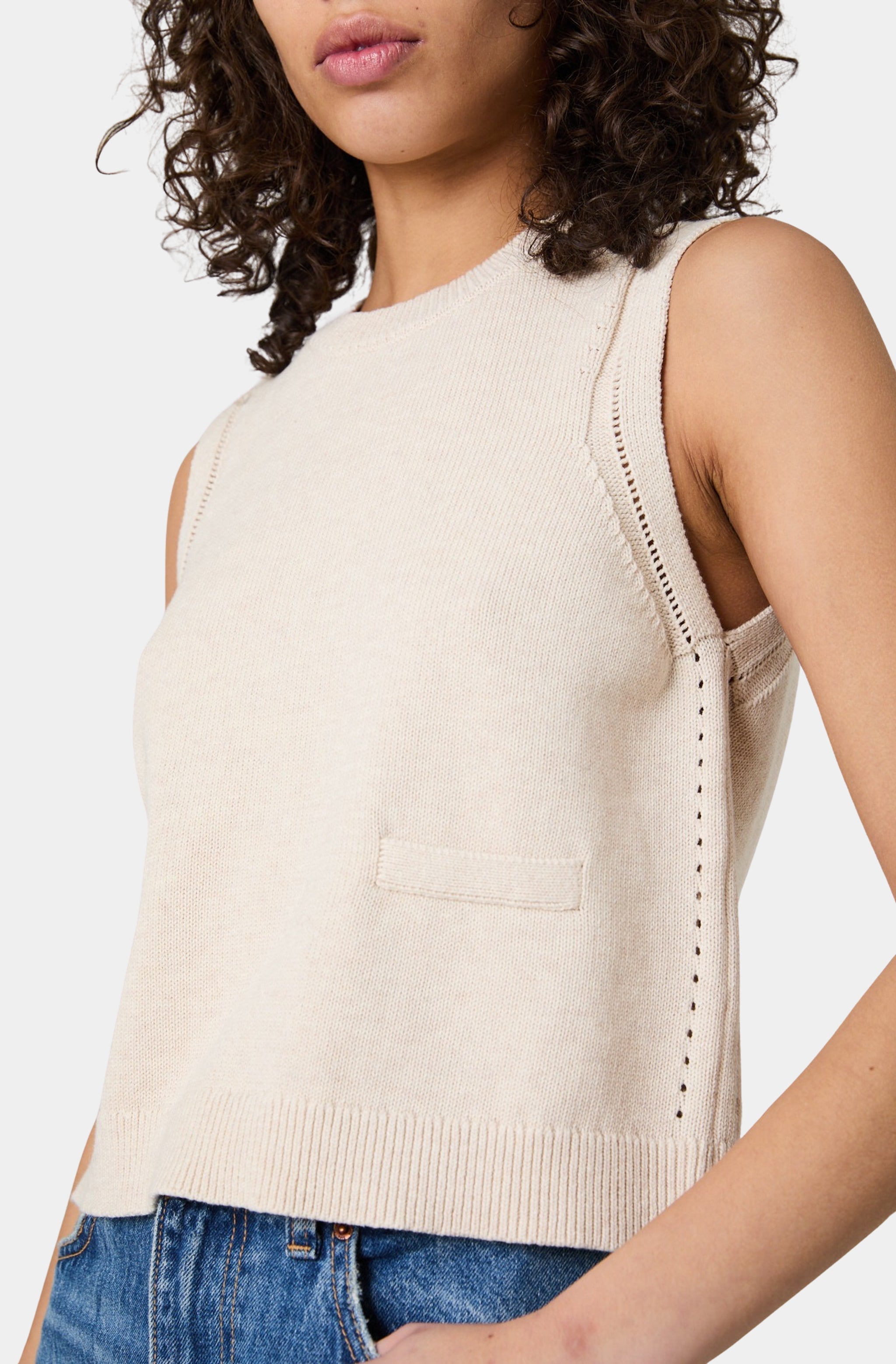 Mozart Pointelle Border Top