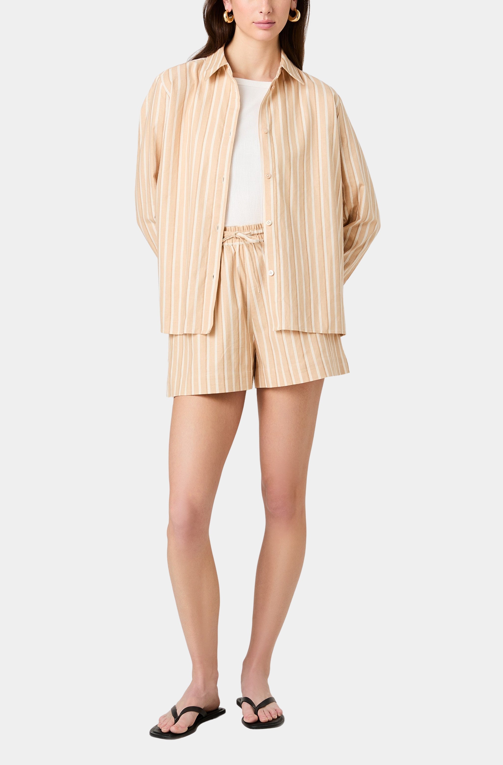 Aspen Linen Sandlot Stripe Short