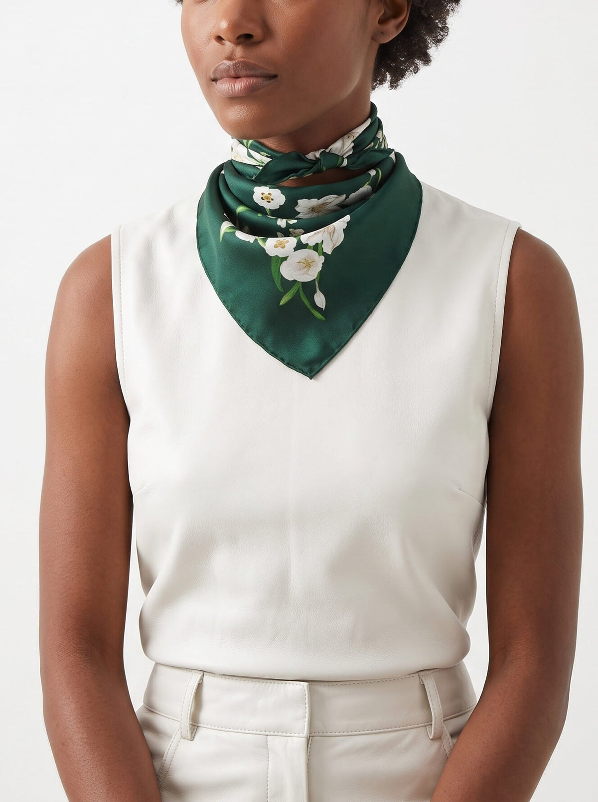 Lily Garden Double Sided Silk Scarf