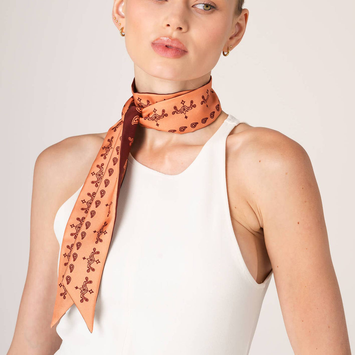 Silk Skinny Scarf