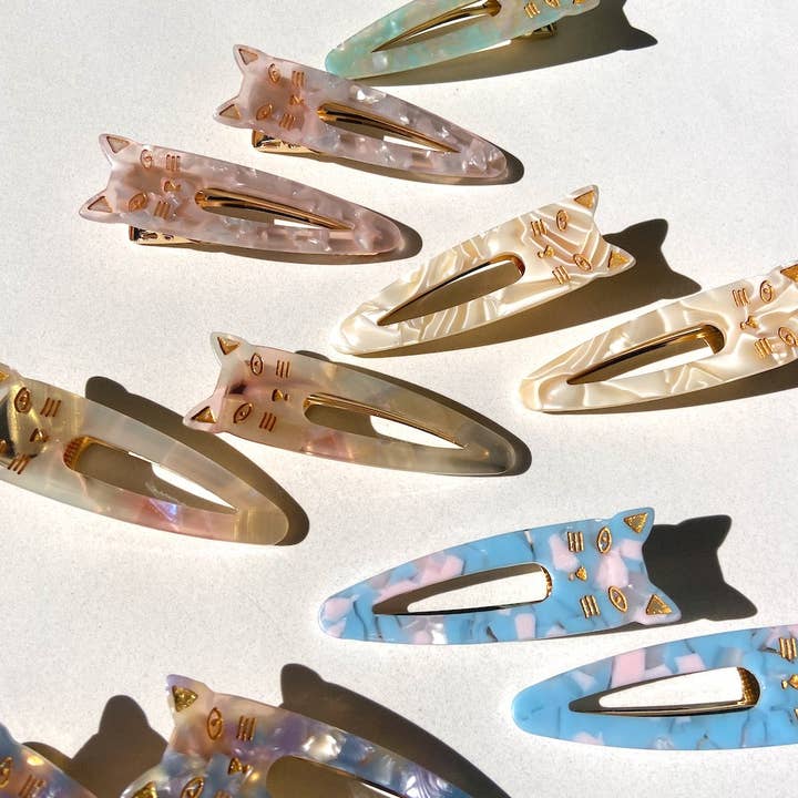 Cat Acetate Hair Clip