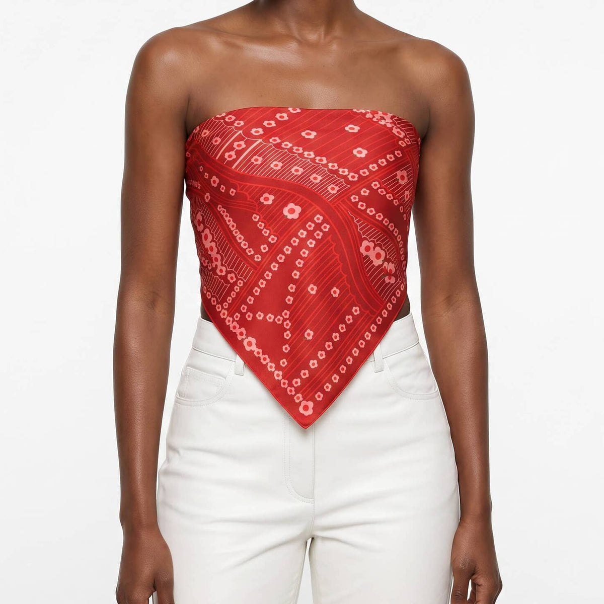 Scarlet Rhythm Double Sided Silk Scarf