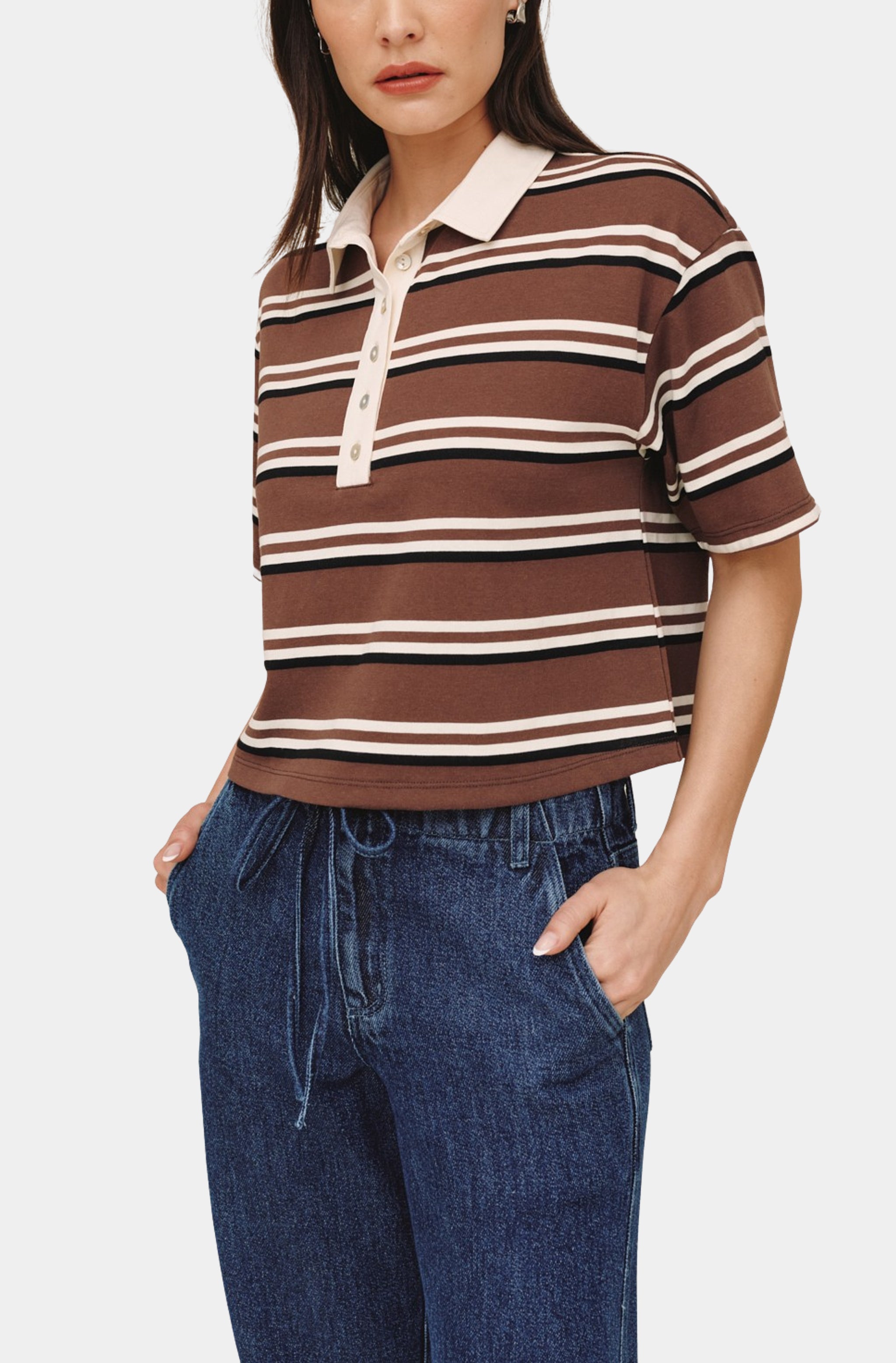 Crop Polo Tee