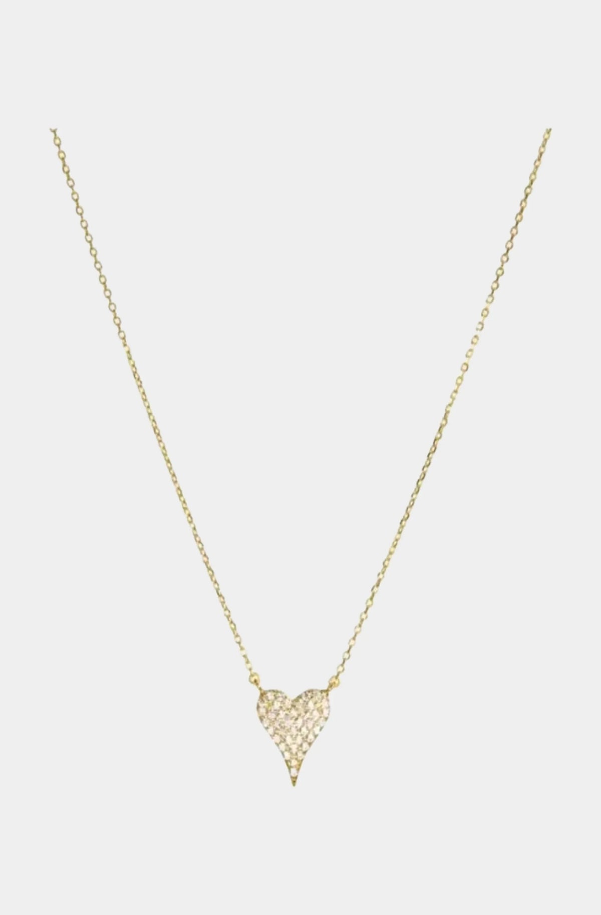 Micro Pave Heart Necklace