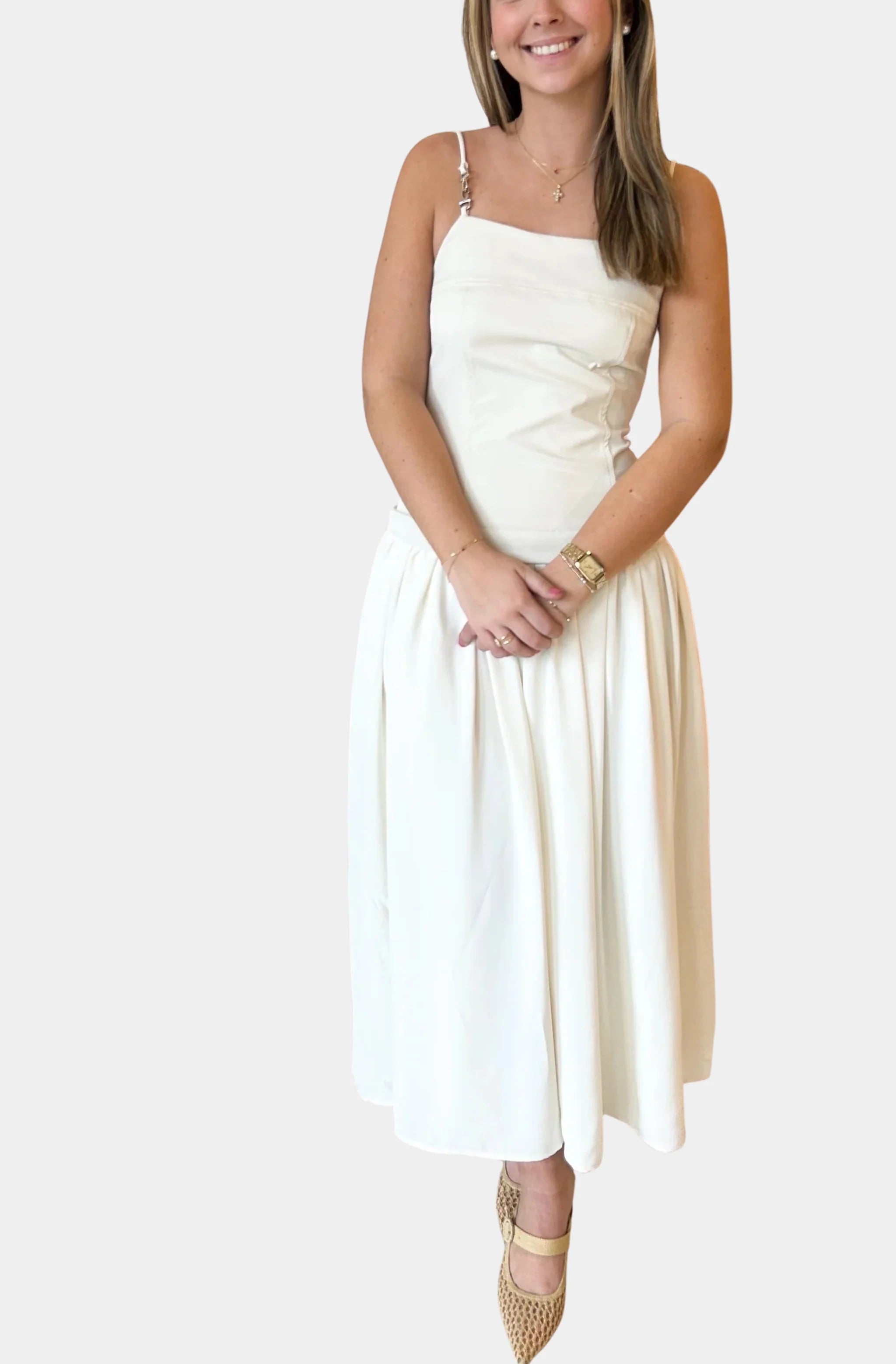 Barrett Mixed Media Maxi Dress