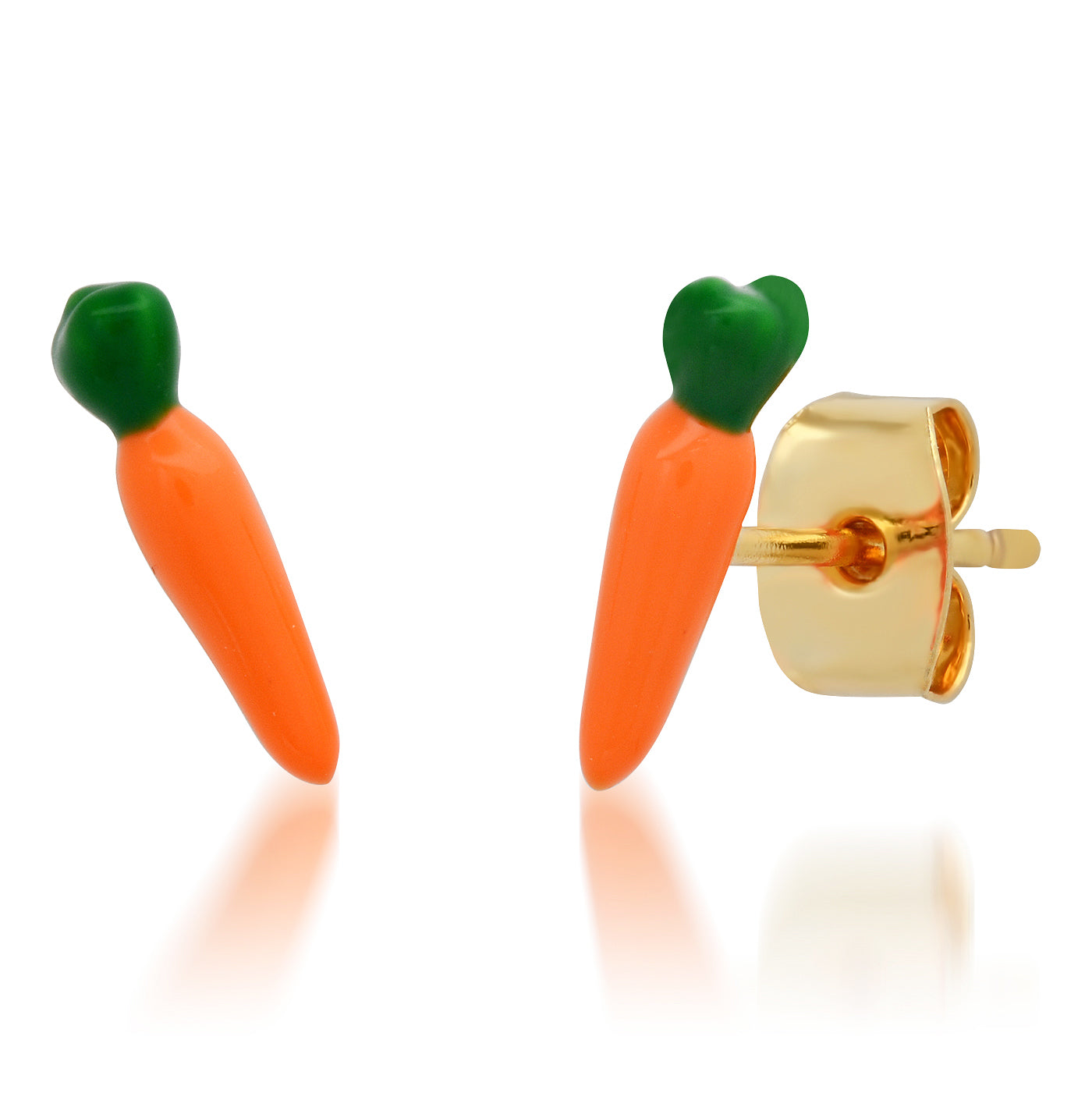 Enamel Carrot Studs