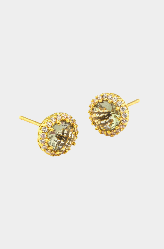 Large Rhinestone Post Earring
