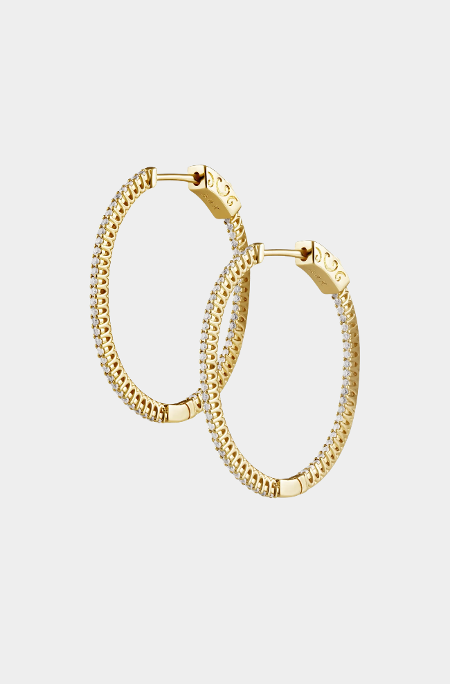 Kristen CZ Oval Hoop