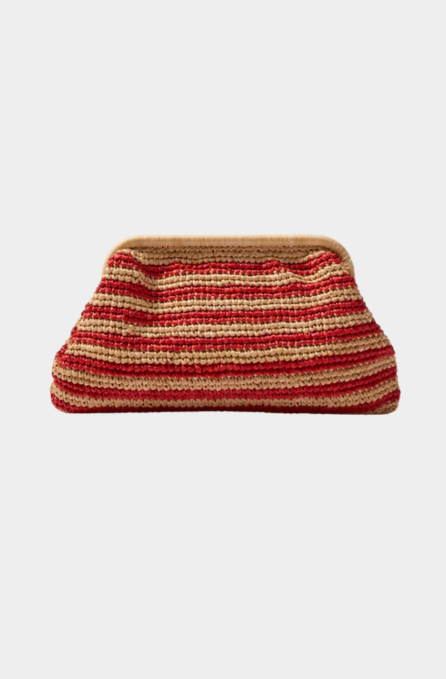 Maeve Striped Clutch