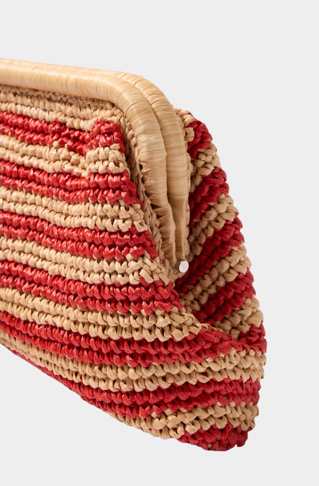 Maeve Striped Clutch