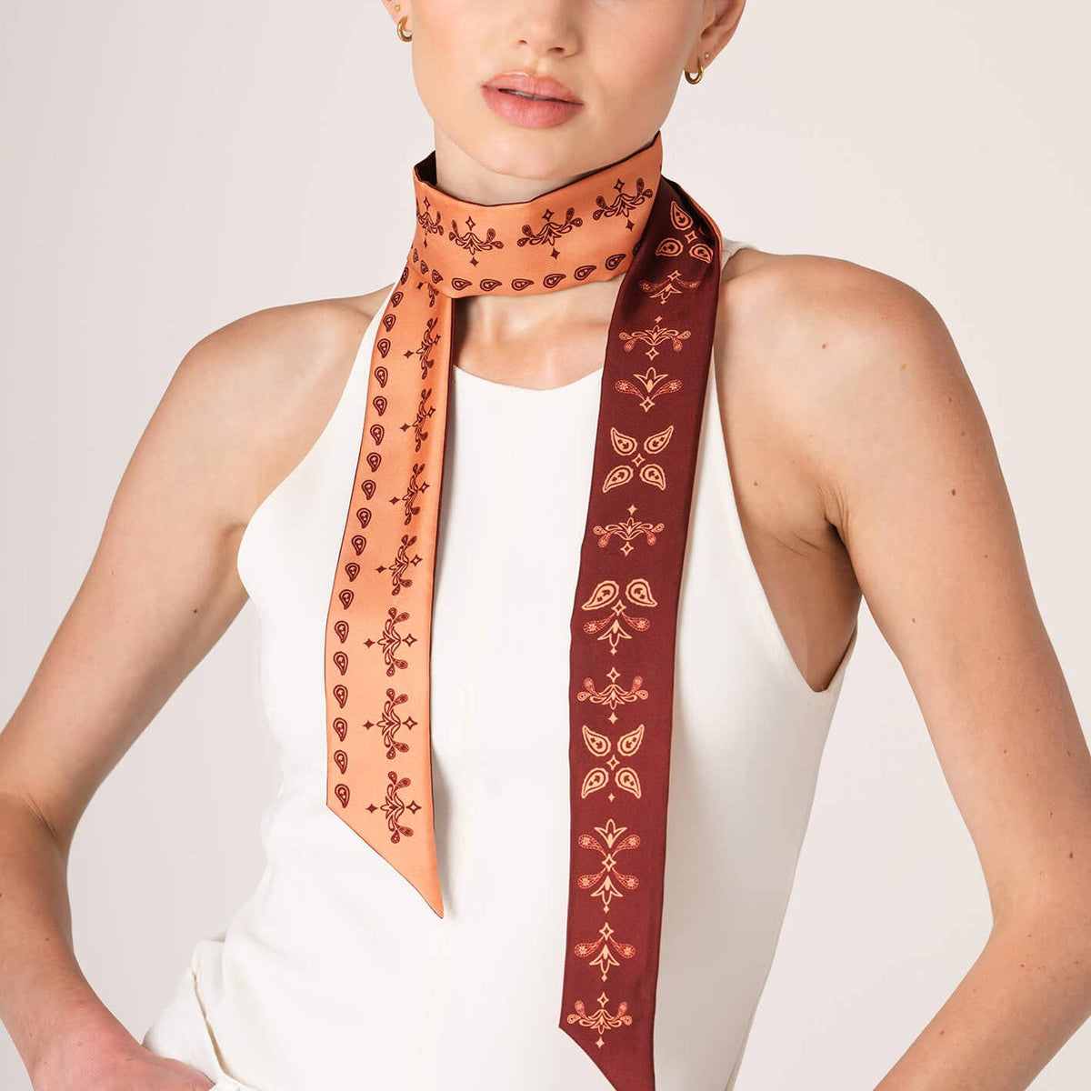 Silk Skinny Scarf