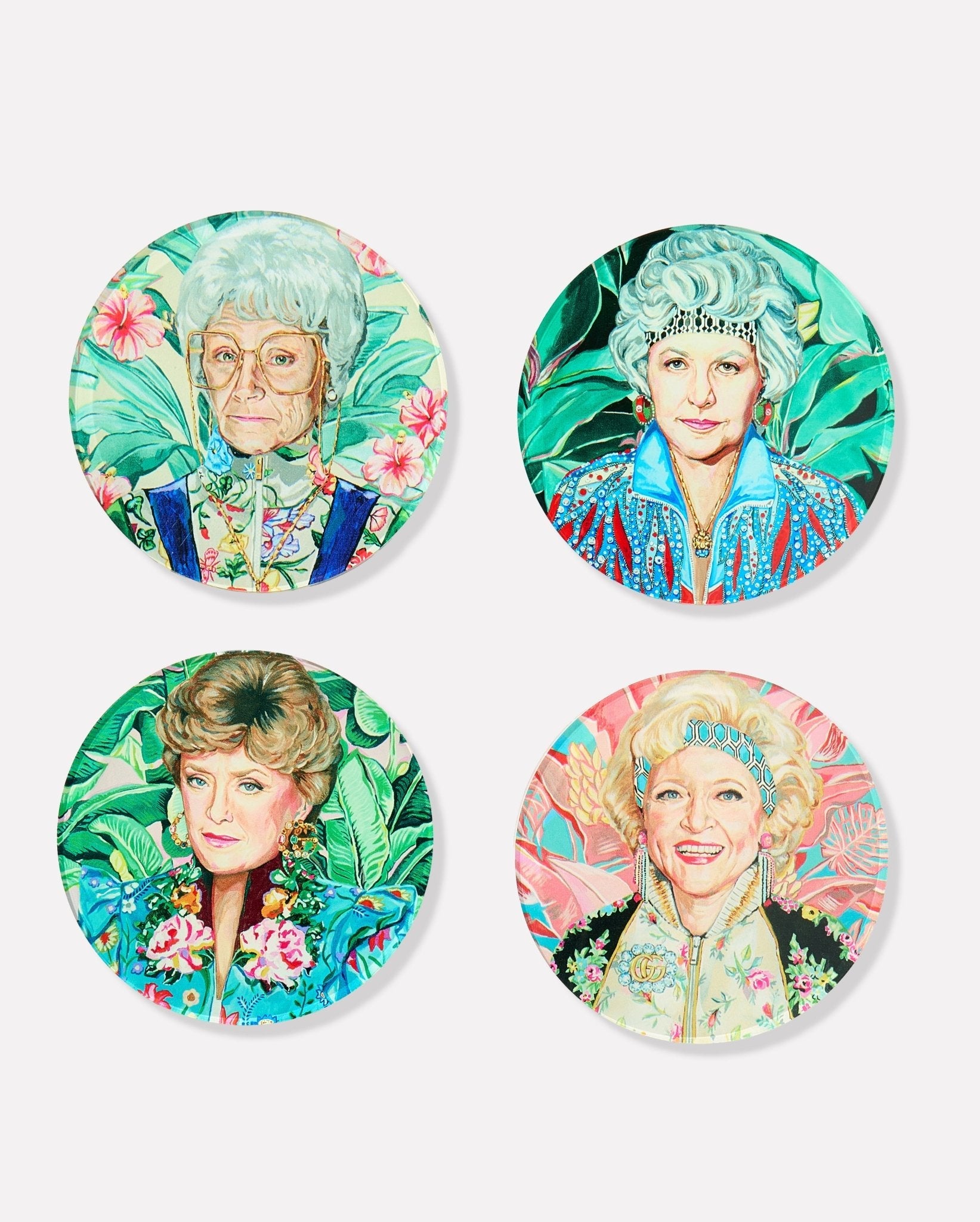 Golden Gals Coaster Set