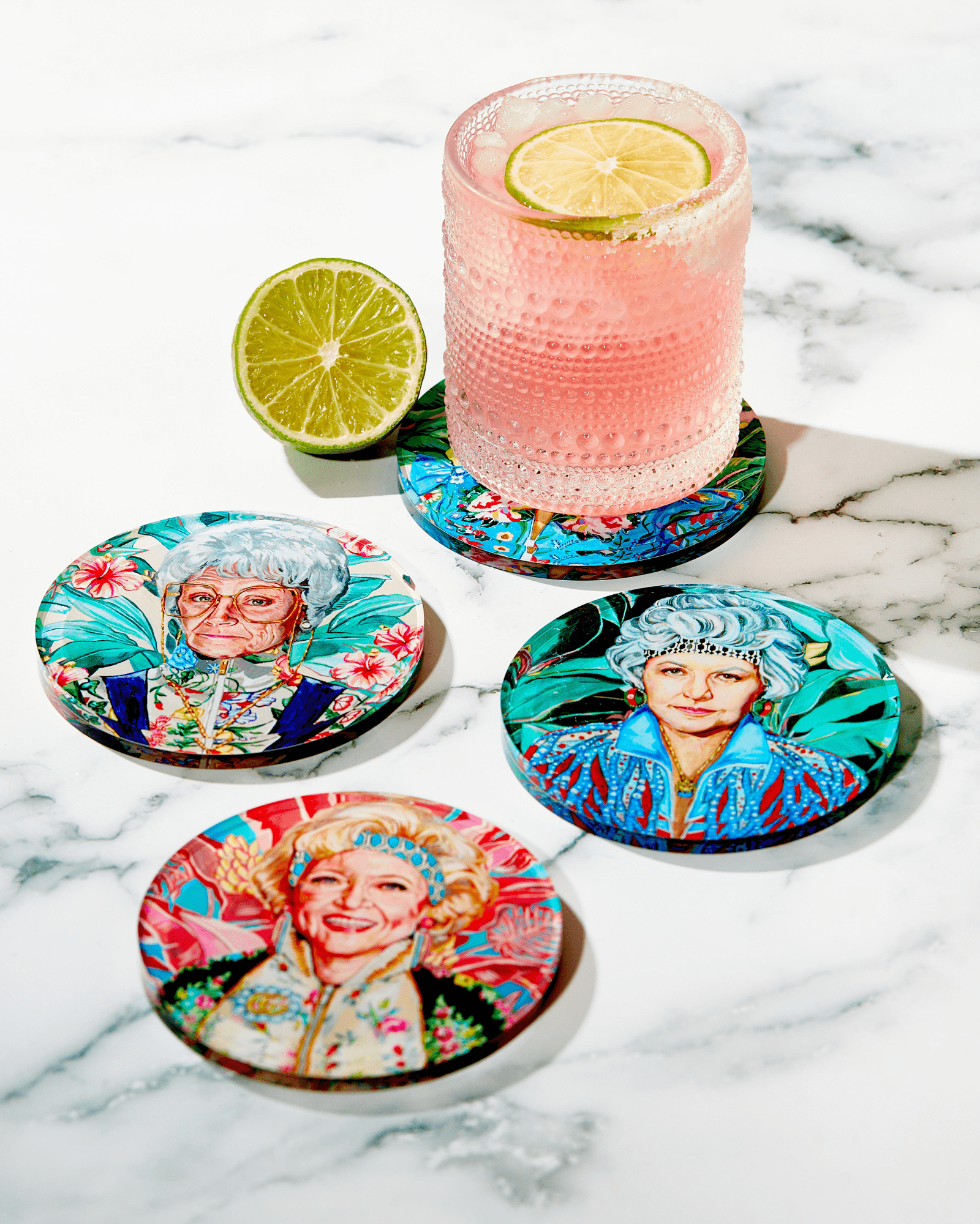 Golden Gals Coaster Set