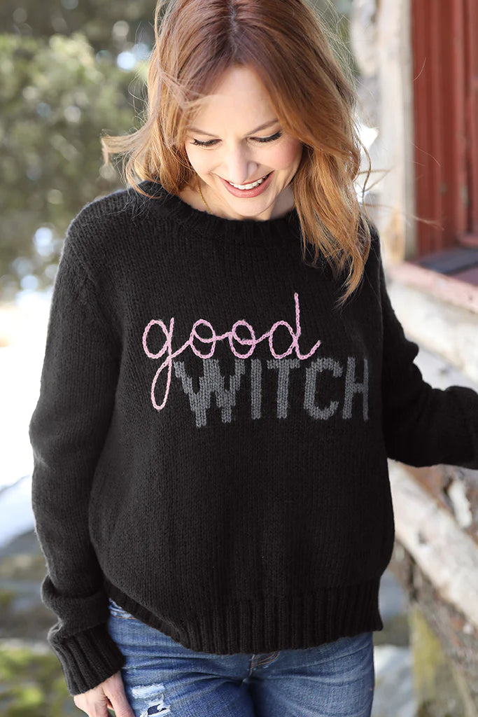 Good Witch Embroidered Crew
