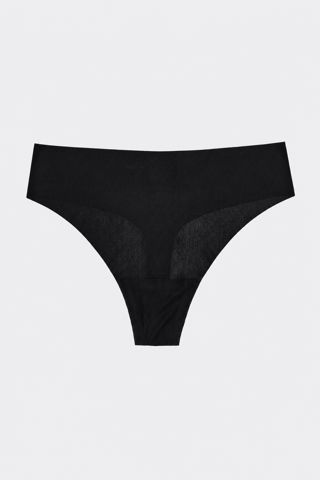 Honeydew 25210 Like Nothing Thong Black — exact official flat front, edited light-gray background