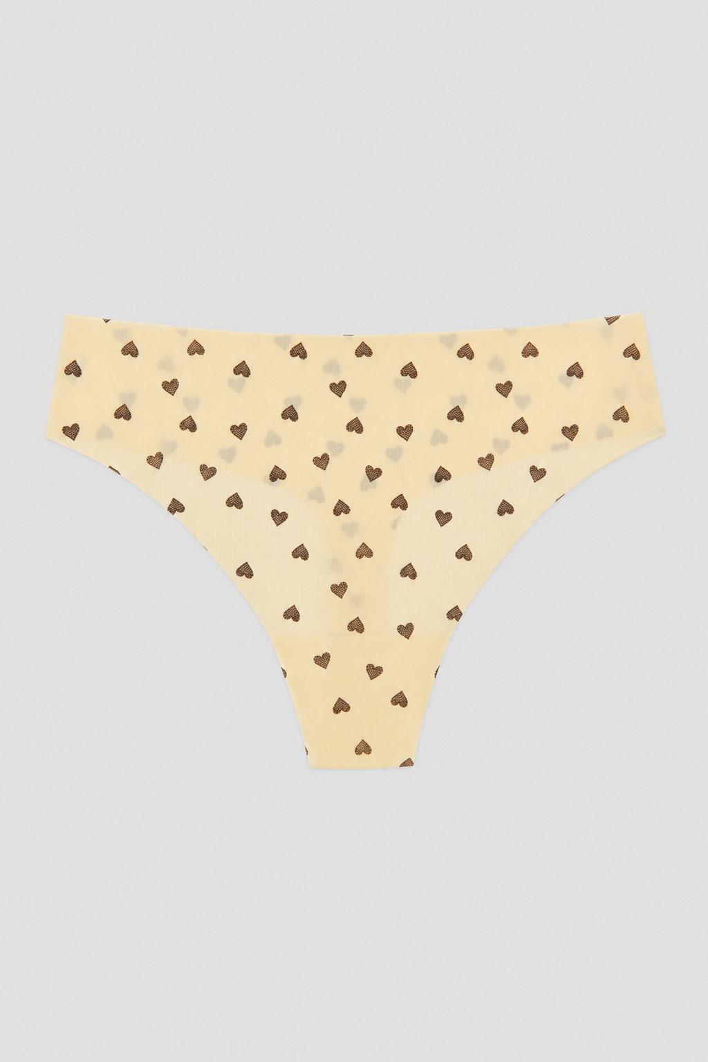 Like Nothing Thong 25210 in Butter Daydream Hearts, product-only front