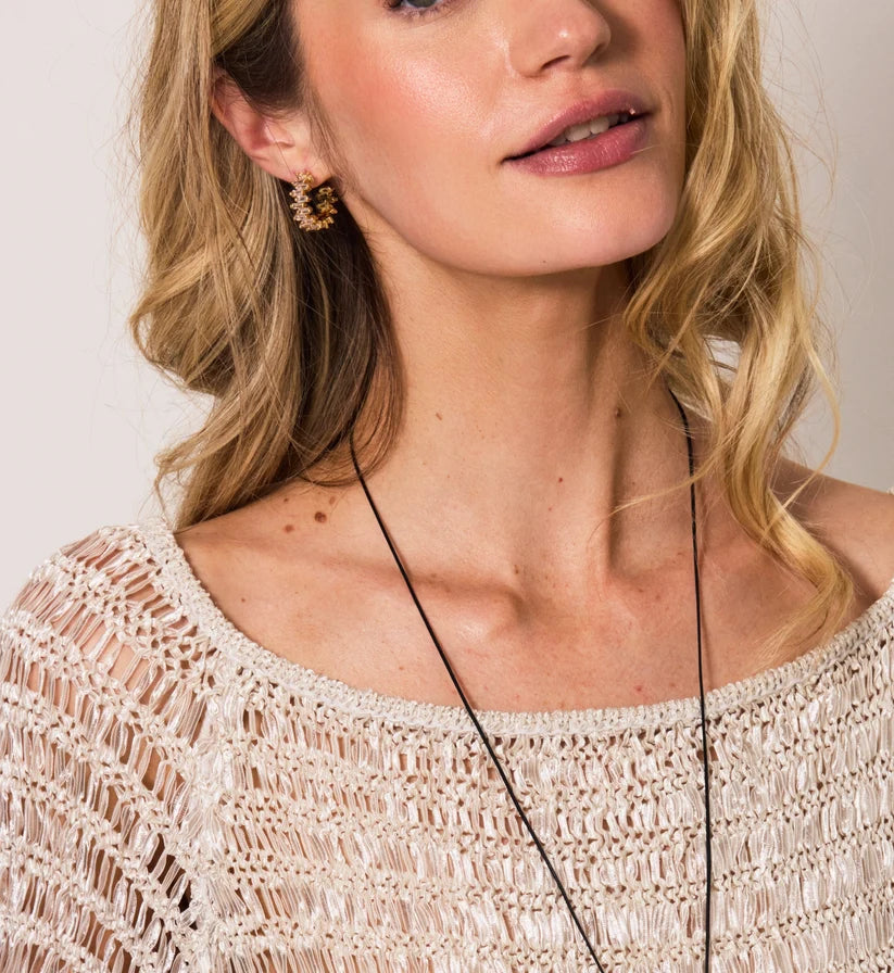 Tai Baguette Hoop Earrings