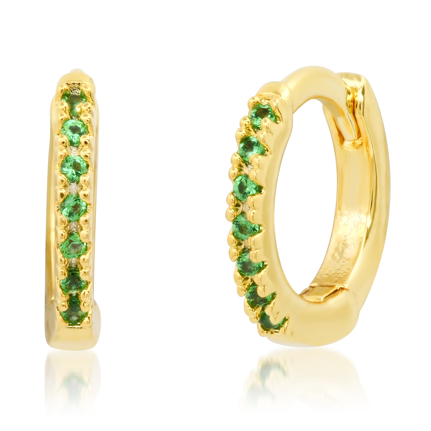Cubic Zirconia Huggie Earrings